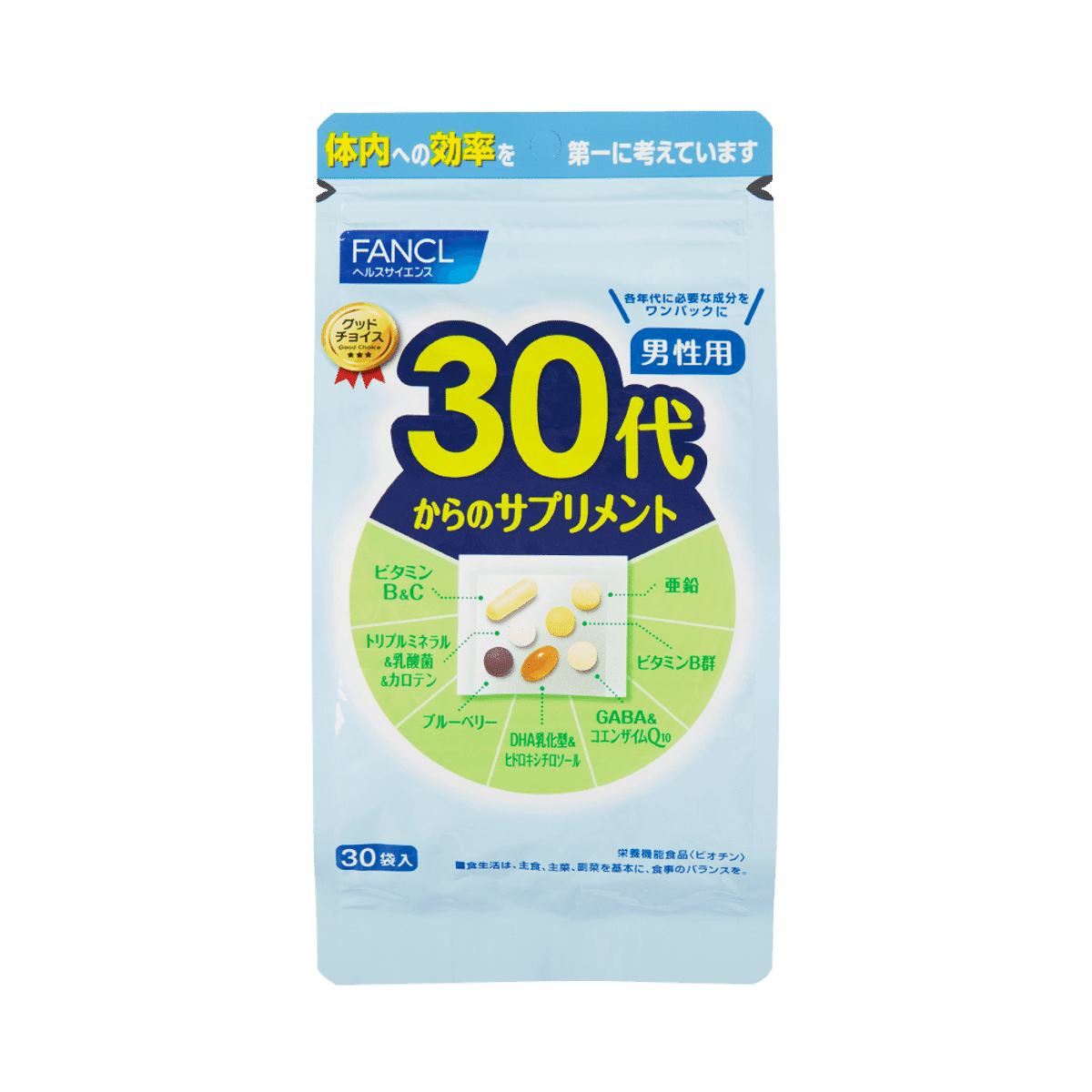 「日本直送」ファンケル・男性用30代からのサプリメント 30回分 210錠入り 1 個