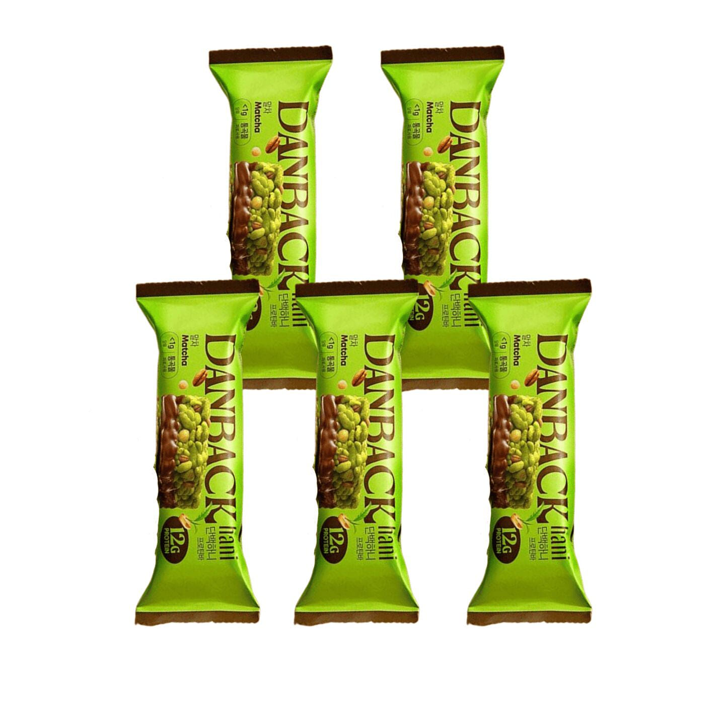 Danbackhani Protein Bar Matcha Chocolate Flavor38g 5 each