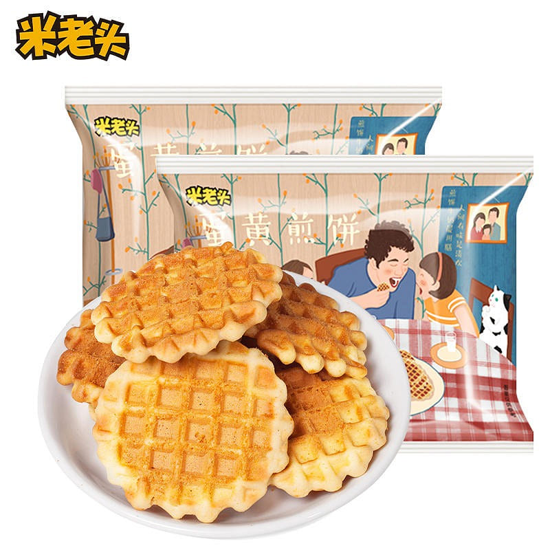 Milaotou yolk pancake original egg biscuit snack 300 g