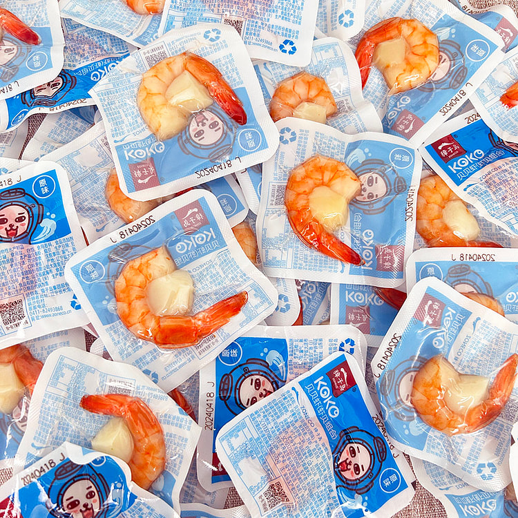 大连獐子岛虾仁扇贝海鲜低脂零食 香辣100g*1 100 克