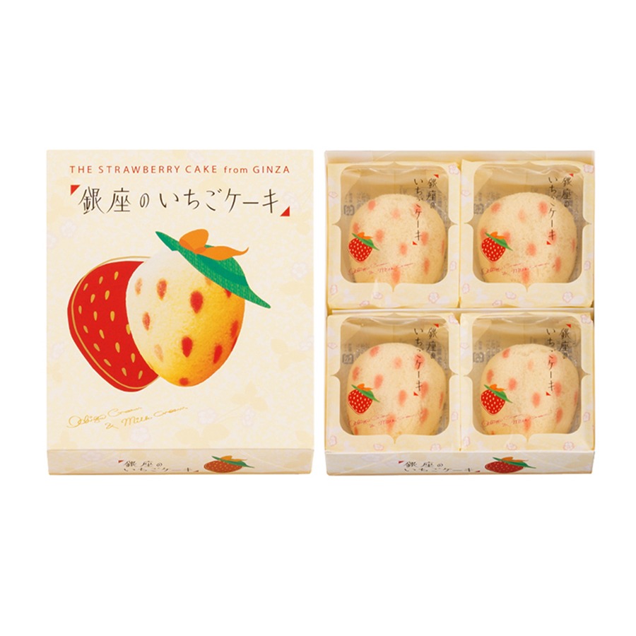 Get TOKYO BANANA The Strawberry Cake From Ginza 4pieces/ Delivered