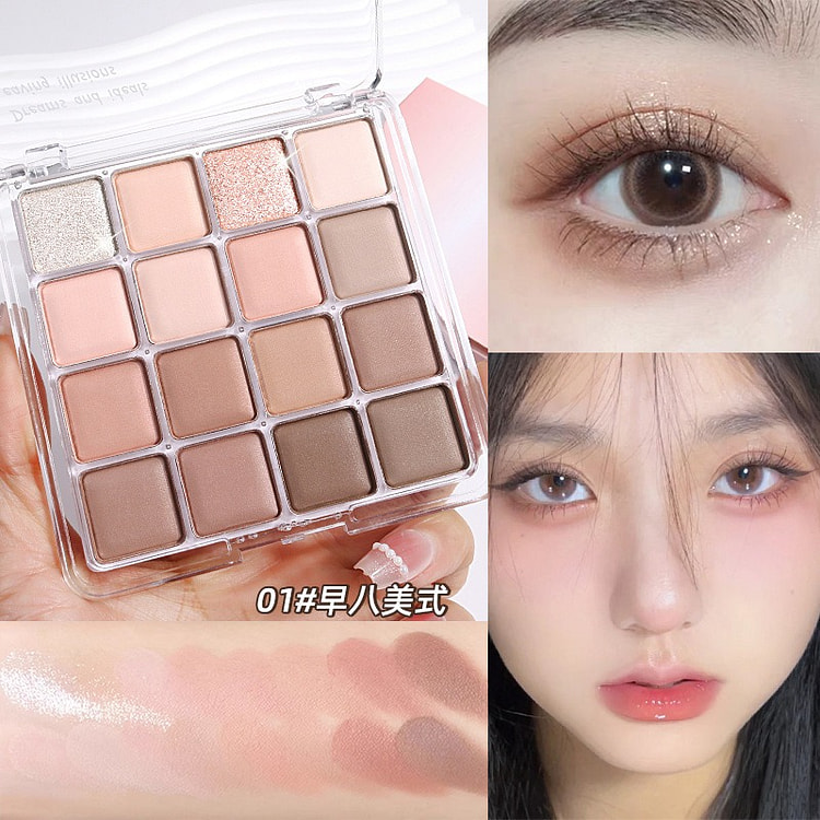 16-Shade Sunset Magic Eyeshadow Palette 01# 1 count