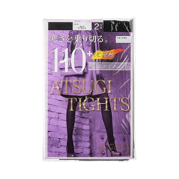 厚木保暖连裤袜 110D 2双组 黑 尺寸L-LL 1 份