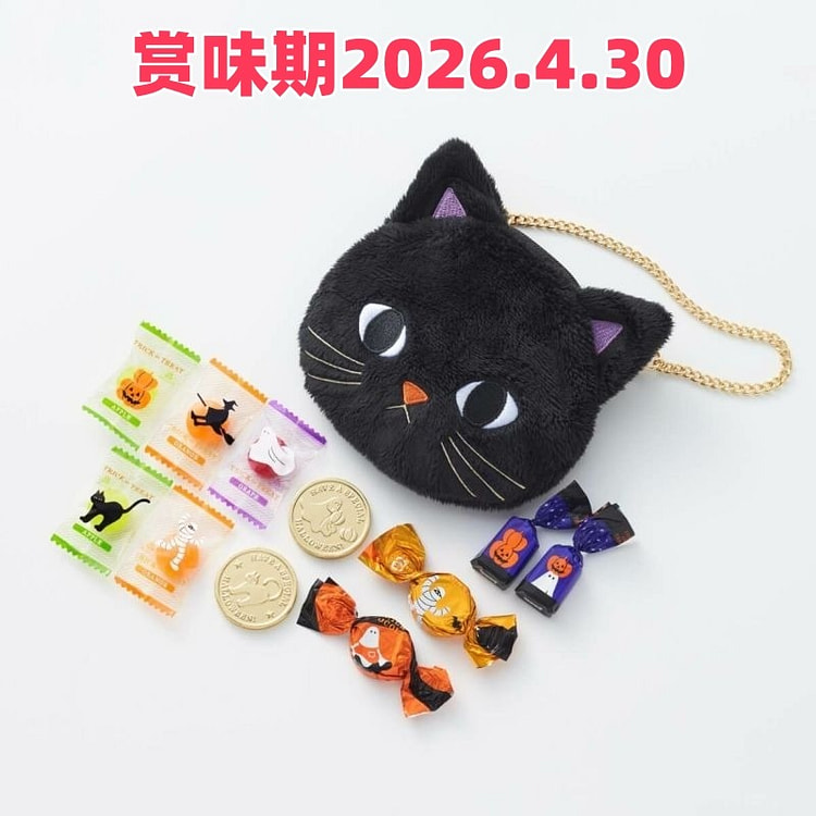 摩洛索夫 万圣节 黑猫袋装零食 巧克力糖果 11枚 1 份