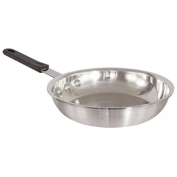 Frying Pan, 12-1/2 In., SS/Alum 2 lb