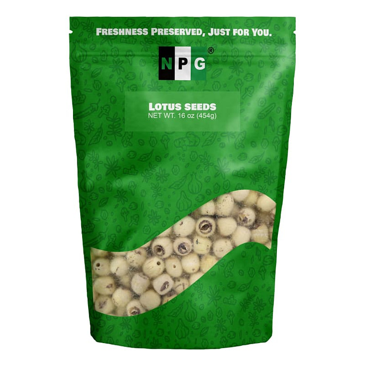 NPG 莲子 1 LB  纯天然无漂白去芯 白莲子