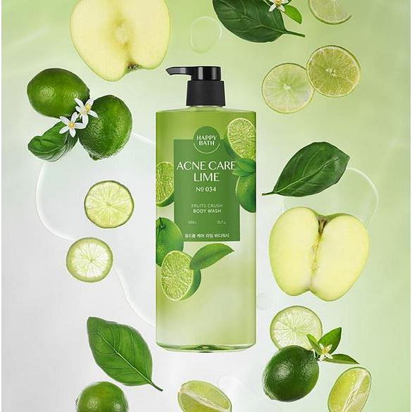 HAPPY BATH FRUIT CRUSH ACNE CARE LIME BODY WASH
