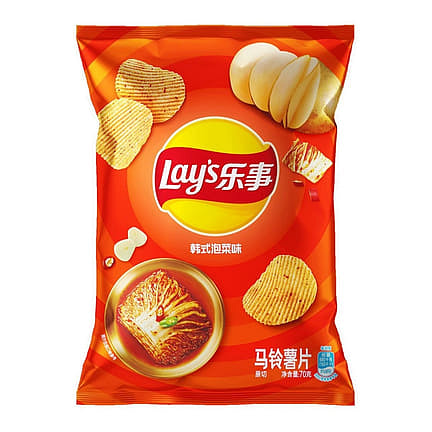 乐事韩式泡菜味薯片 70克 1 份