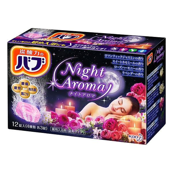 KAO 泡泡浴片夜用香薰（12 片装）