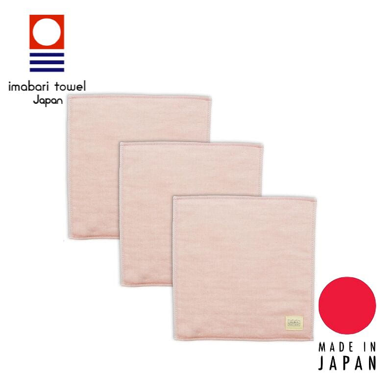 Imabari Factory 7days Towel Set – 3pcs Pink 1 bunch