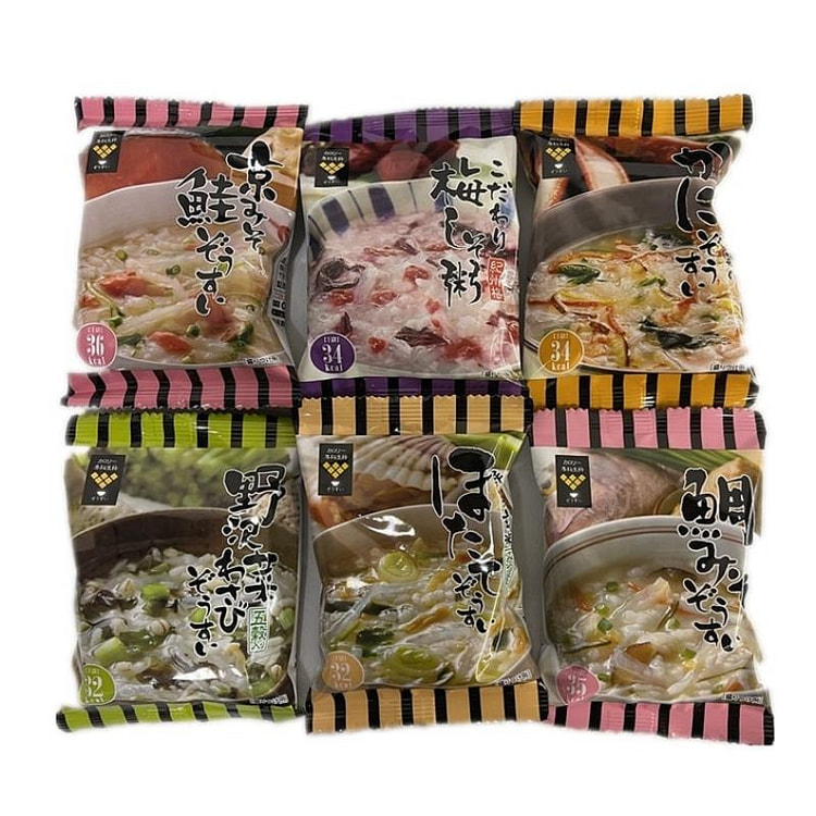 Direct mail from Japan Ultra-low calorie nutritious porridge 6 flavors each