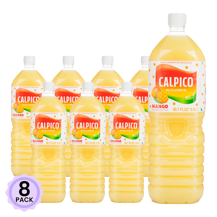 Calpico Non-Carbonated Drink, Mango Flavor 50.7 fl.oz*8 pack