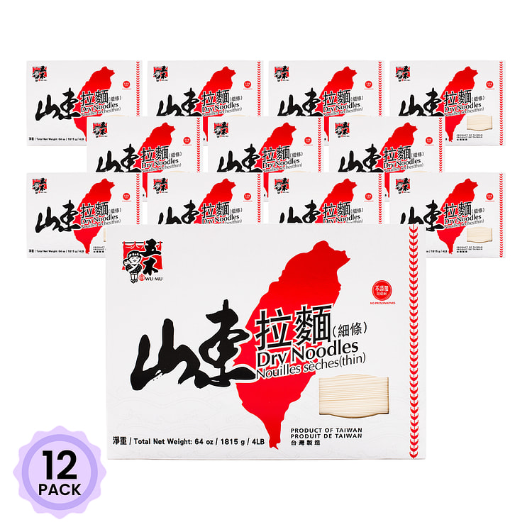 五木 山东拉面 细条 盒装 4 磅*12 包