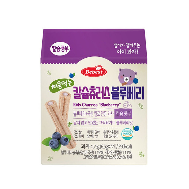 Bebest The First Calcium Churros BlueBerry 7p