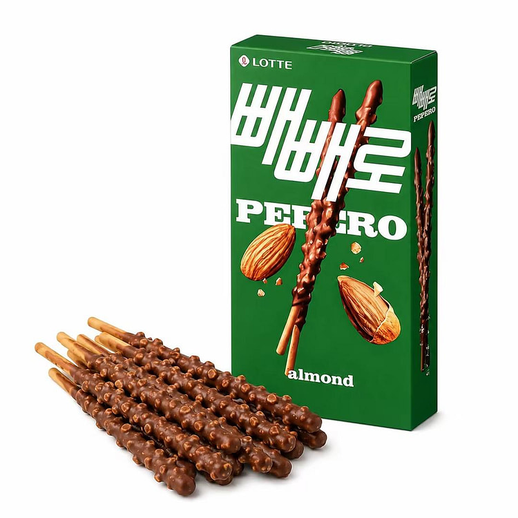 Lotte Pepero Almond Chocolate Biscuit Sticks 32g 1 each