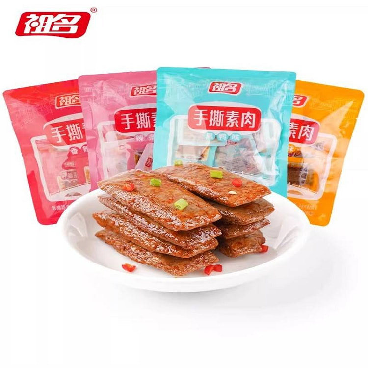 祖名素肉豆干黑鸭味200g手撕素牛肉豆腐干休闲零食 200 克