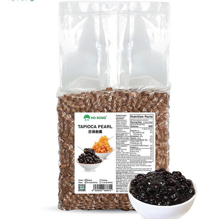Black Boba Tapioca Pearls l Milk Tea Topping 6.6 lb