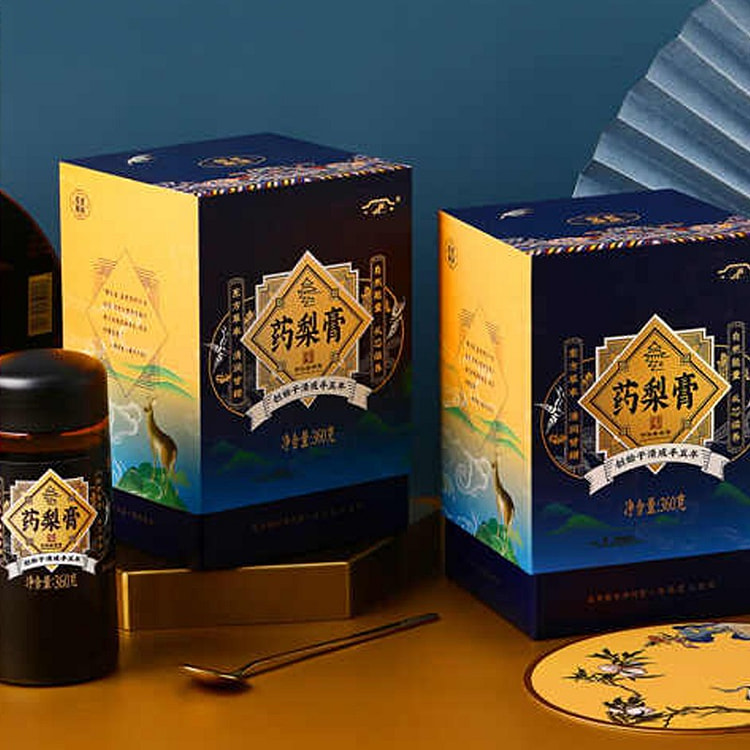 "Old Town God's Temple" Medicinal Pear Paste, gift box packaging