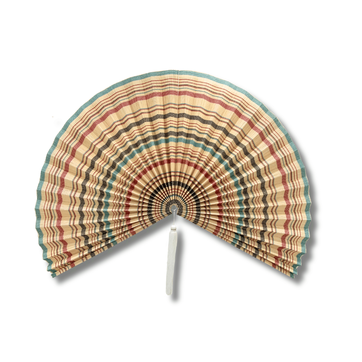 60 Bamboo Folding Wall Fan (Color Mix) 1 count