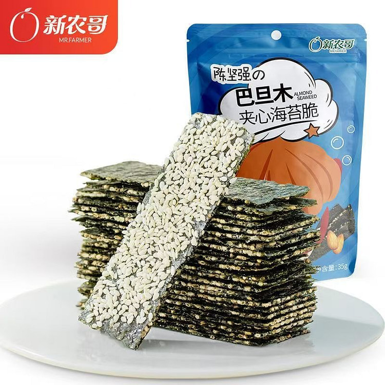 海苔巴旦木夹心脆 鲜脆薄 35g*4 140 克
