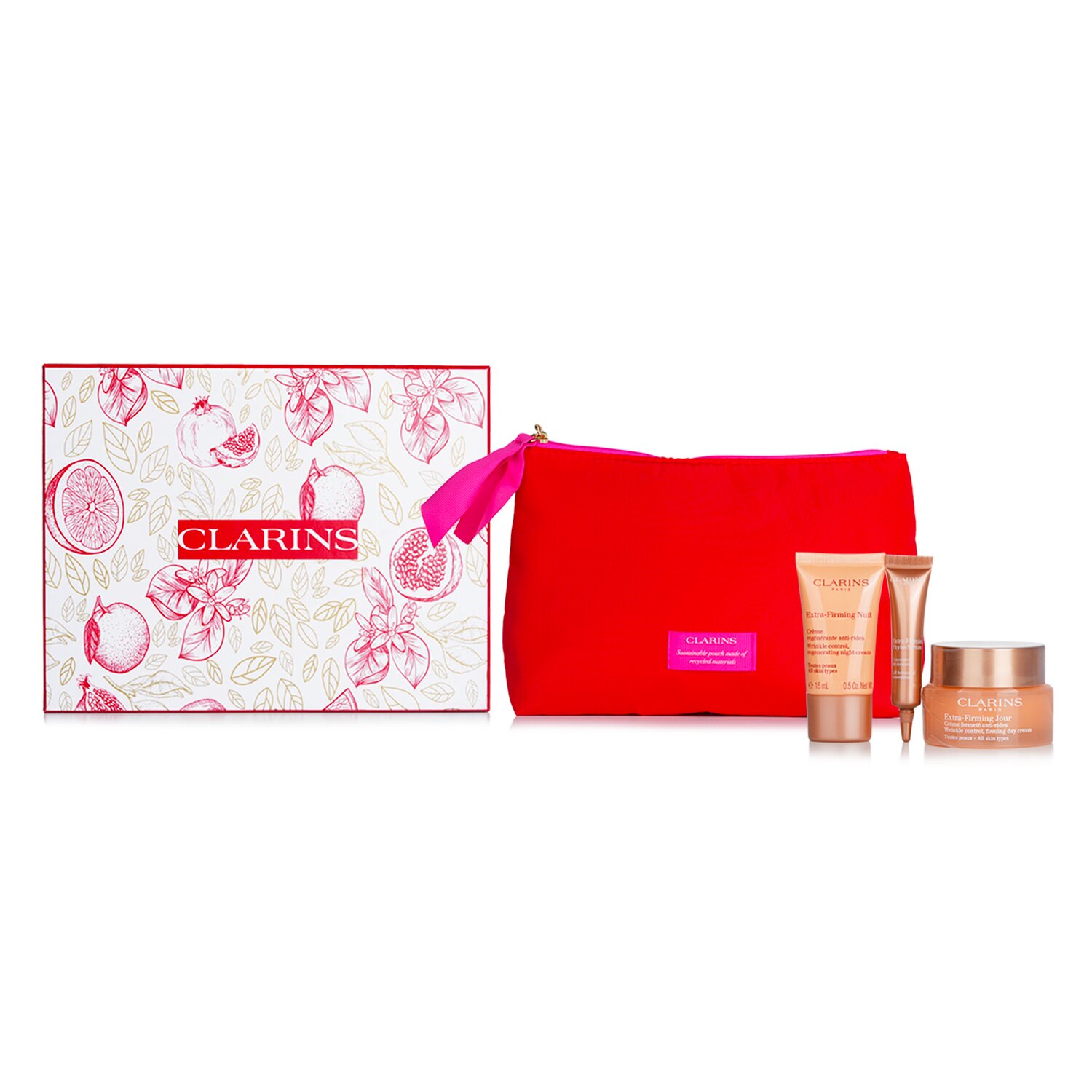 Clarins Extra Firming Set: 3pcs+1bag - Weee!