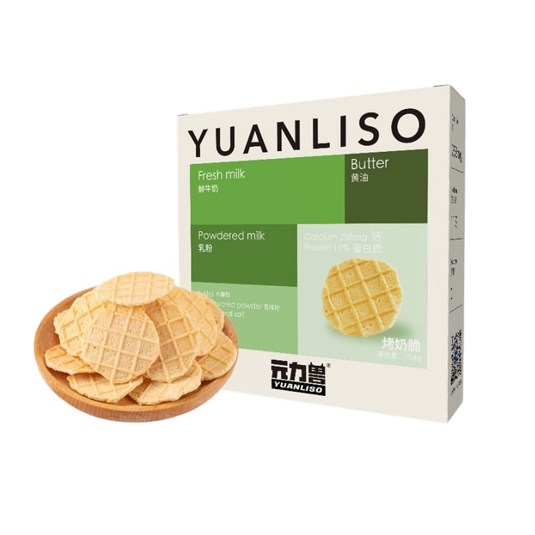 元力兽 烤奶脆薄脆饼干高钙儿童孕妇 104g*1袋