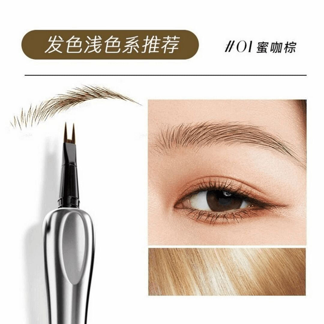 Censto Two fork Eyebrow Pencil #Honey Coffee Brown 0.8 ml