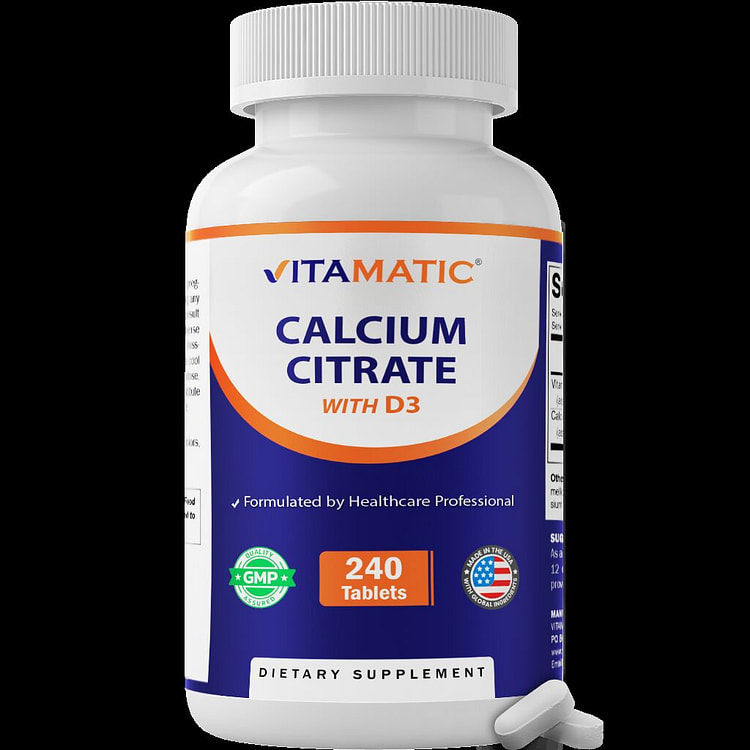 Vitamatic Calcium Citrate with Vit D3,240 Tablets 1 each