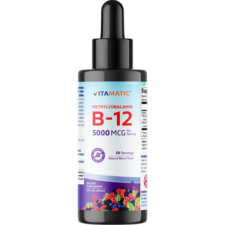 Liquid B12 Methyl B12 5000 mcg 2 OZ