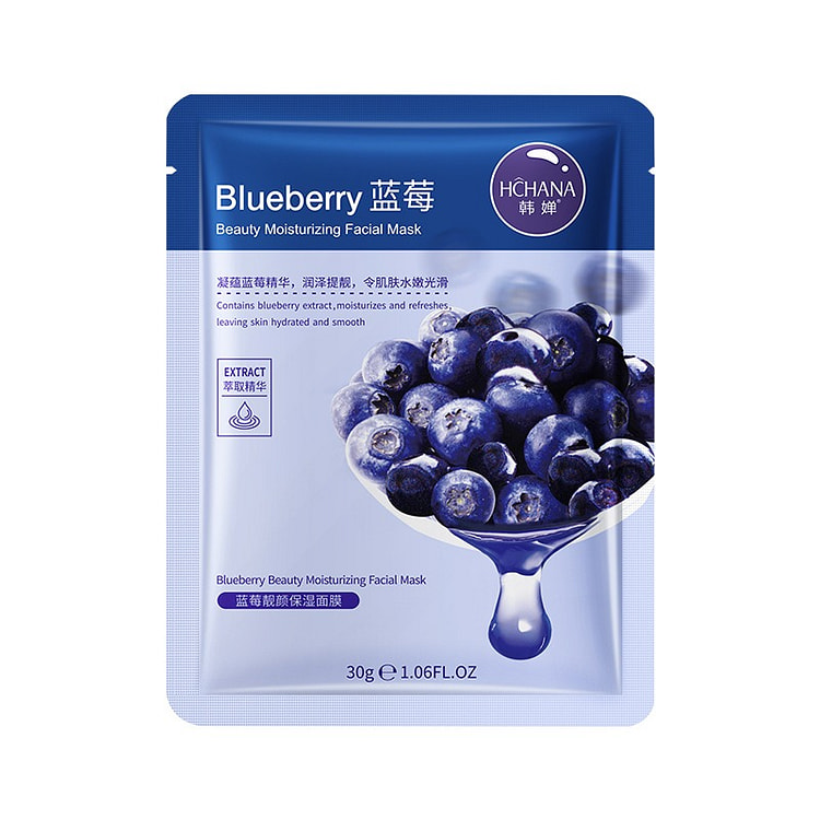 韩婵补水面膜 蓝莓面膜 1 盒