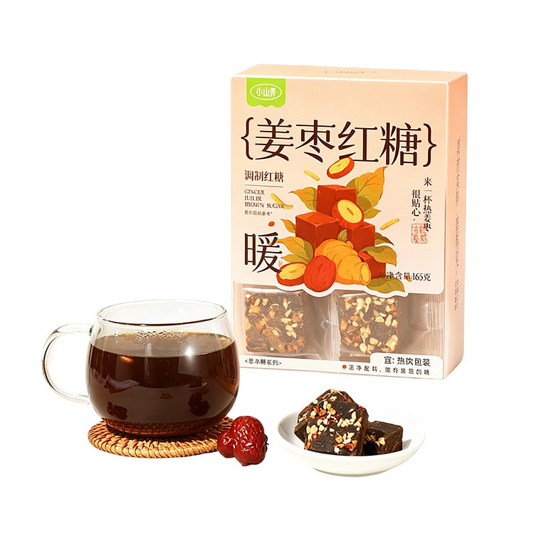小山弄 姜枣红糖 独立小方块 姜枣茶红糖块 165 克