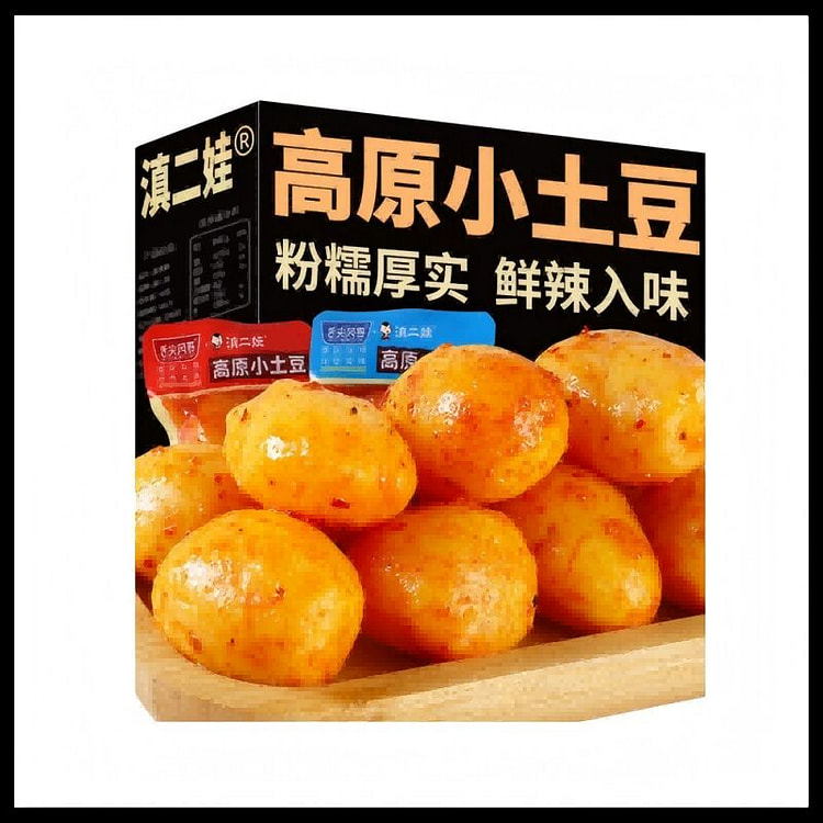 滇二娃高原小土豆香辣烤土豆麻辣素食 烧烤味302g
