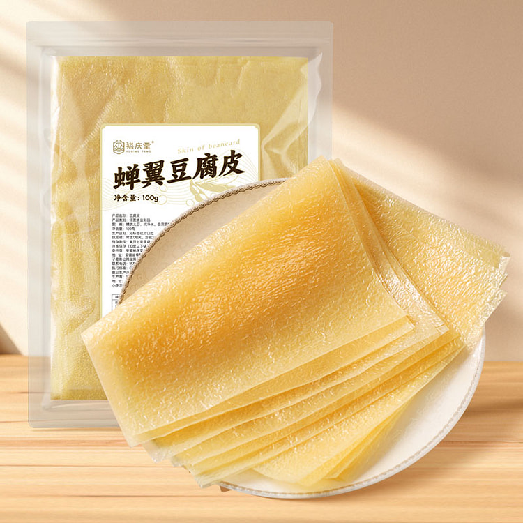 裕庆堂 蝉翼豆腐皮干货头层油火锅食材100g*1袋