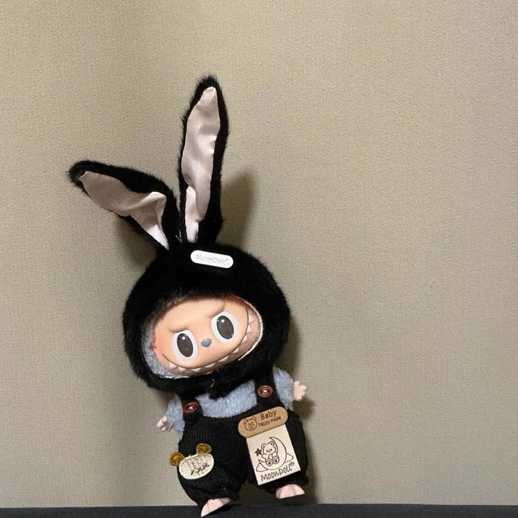 DLabubu Cute Black Rabbit - Head Outfit Set