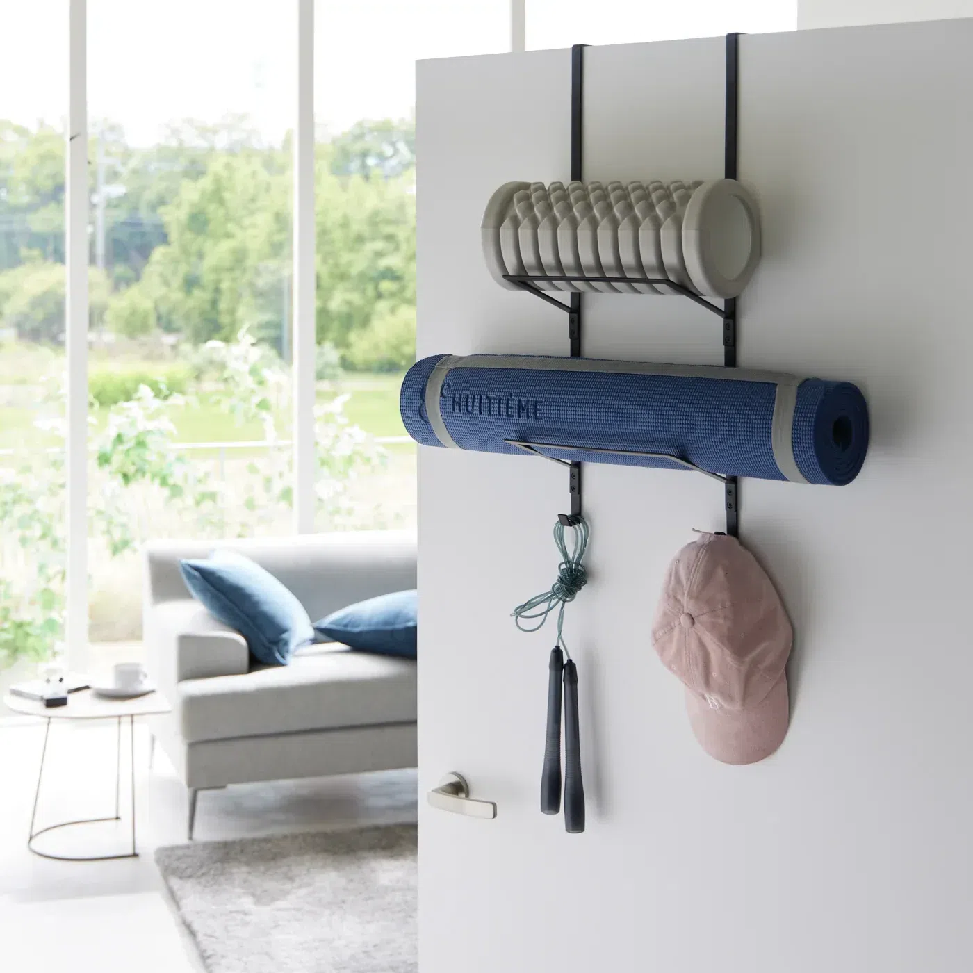 Over-the-Door Fitness Equipment Hanger – Steel BK 1 each