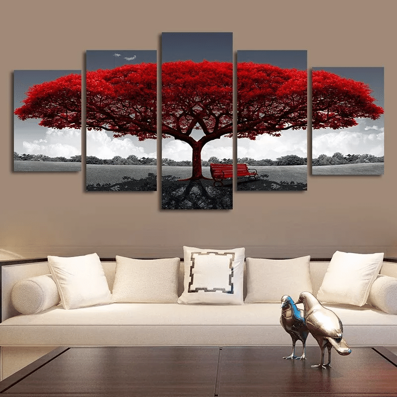 5Pcs Canvas Print Paintings Landscape Pictures Wall Art Modern Living Room Decor 1 count