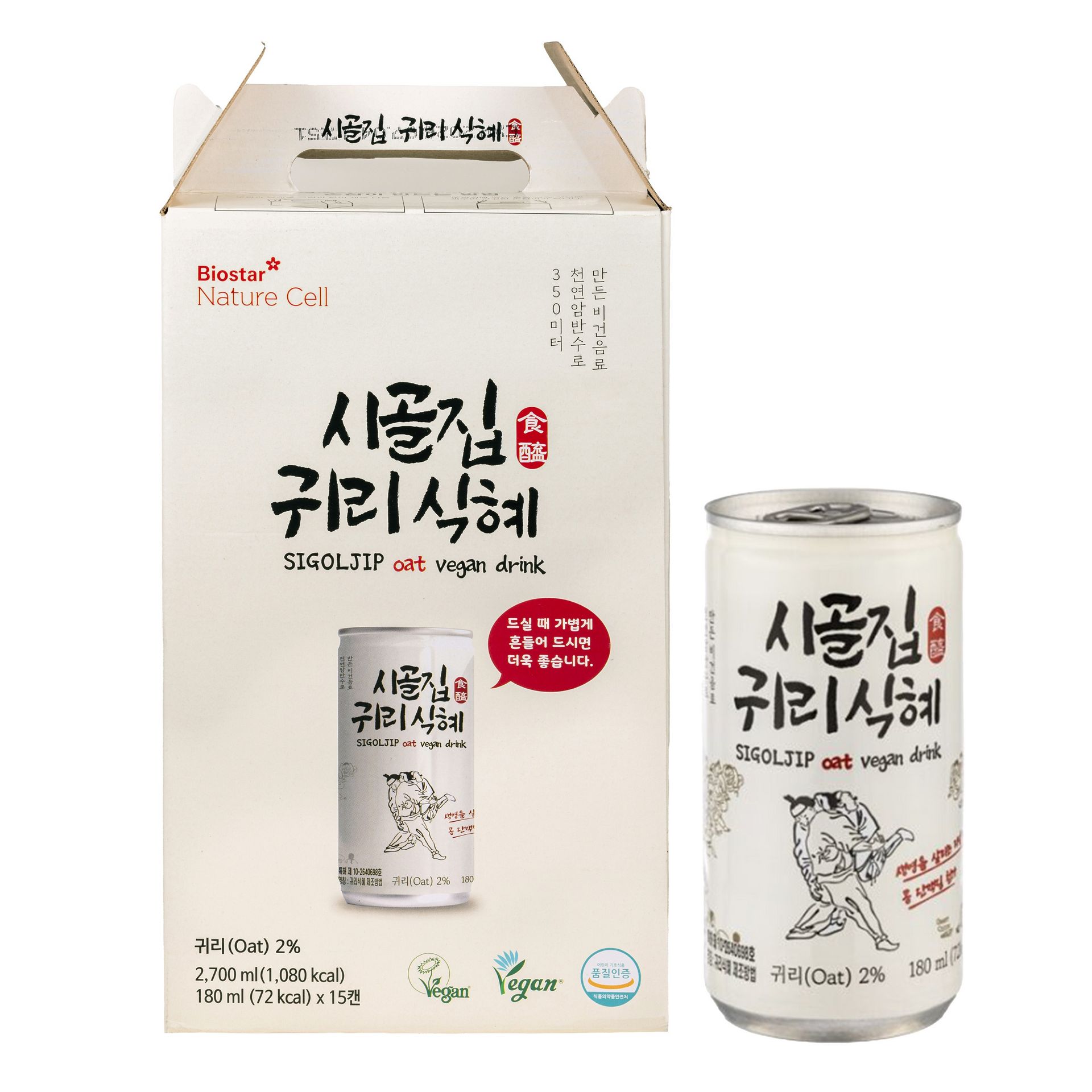 Korean Vegan Oat Drink with Beta-Glucan 15 can