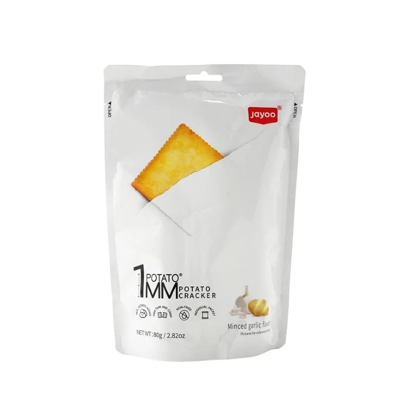 Get Jayoo 1mm Potato Crackers Garlic 80g 4 packs 80 g Delivered