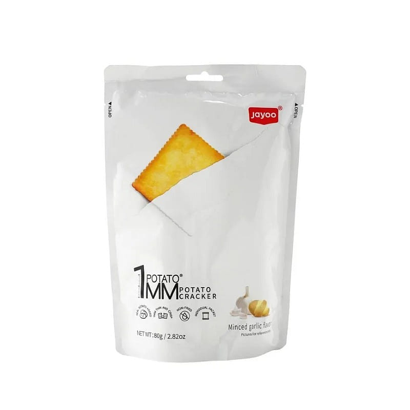 Jayoo 1mm Potato Crackers Garlic 80g 4 packs 80 g