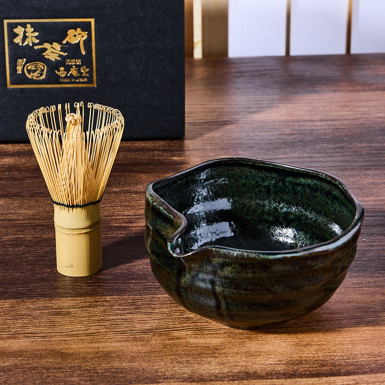 萩伊良坊釉抹茶碗套装
