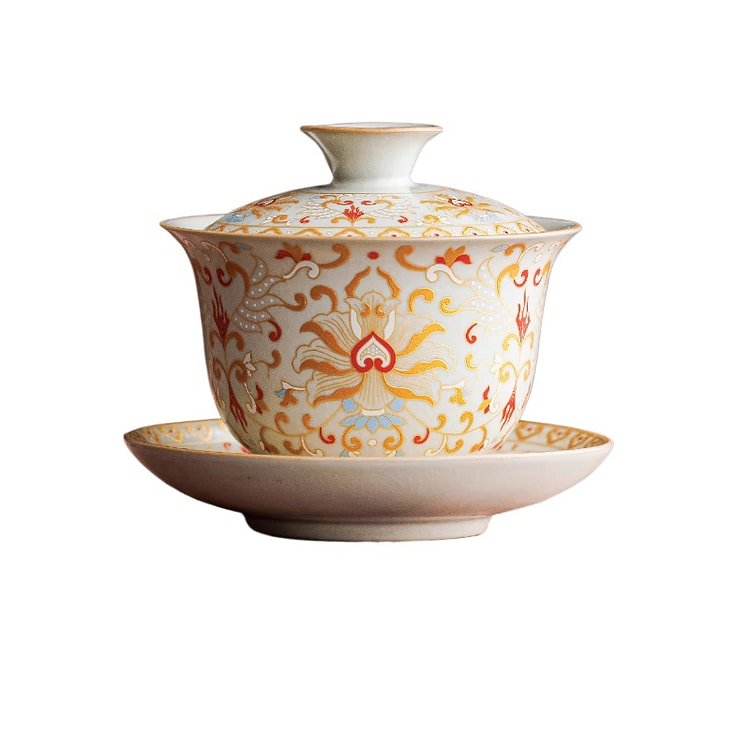 Ru Kiln Tang Yun San Cai Gai Bowl 11 * 9.1 Cm 1 box