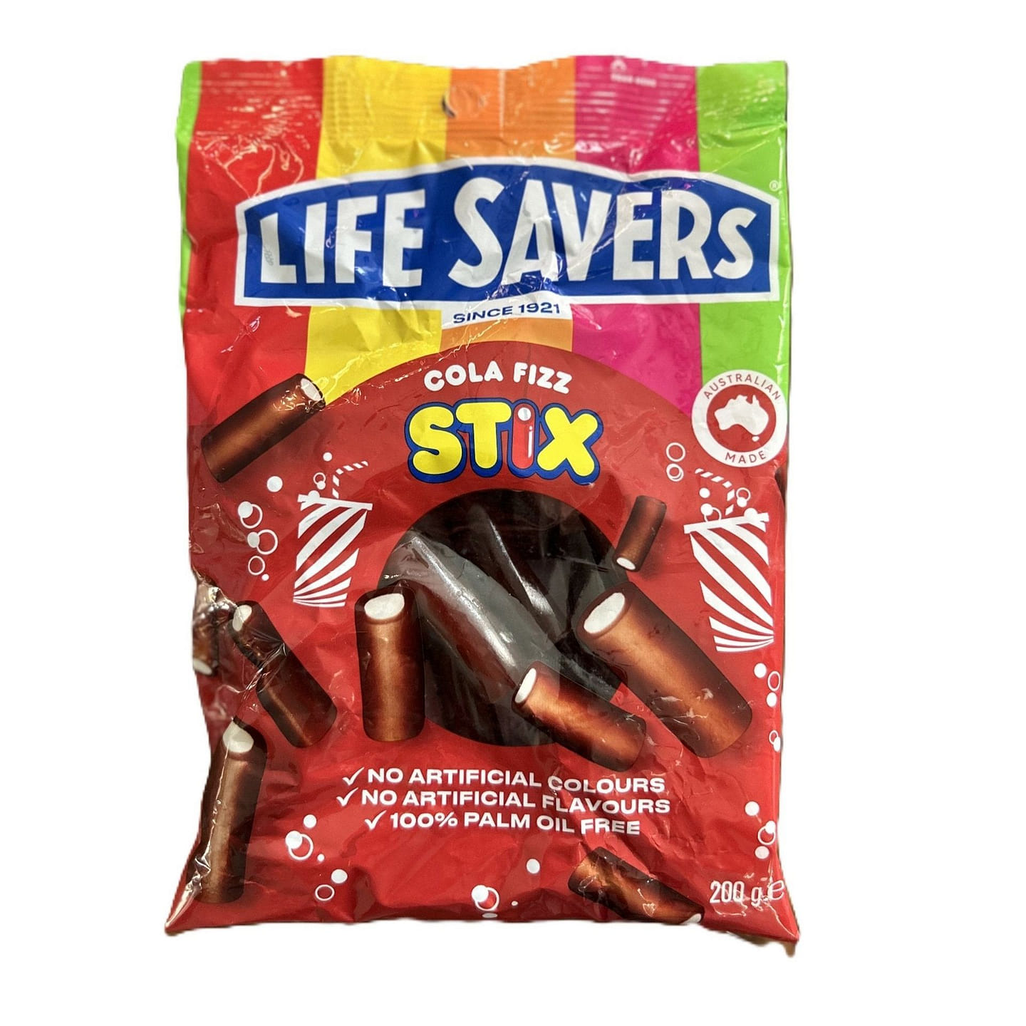 Lifesavers Cola Stix Sherbert 200g (Australia) 1 each