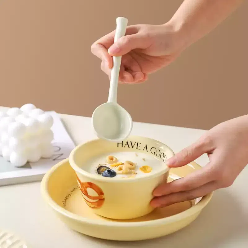 KAWASIMAYA INS Style Small Ceramic Spoon White *3 1 each