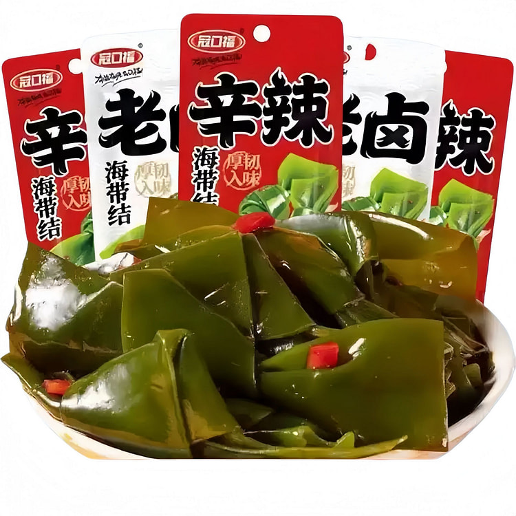 Guan Koufu Spicy Kelp Knots 26g*4 packs Ready-to-e 104 g