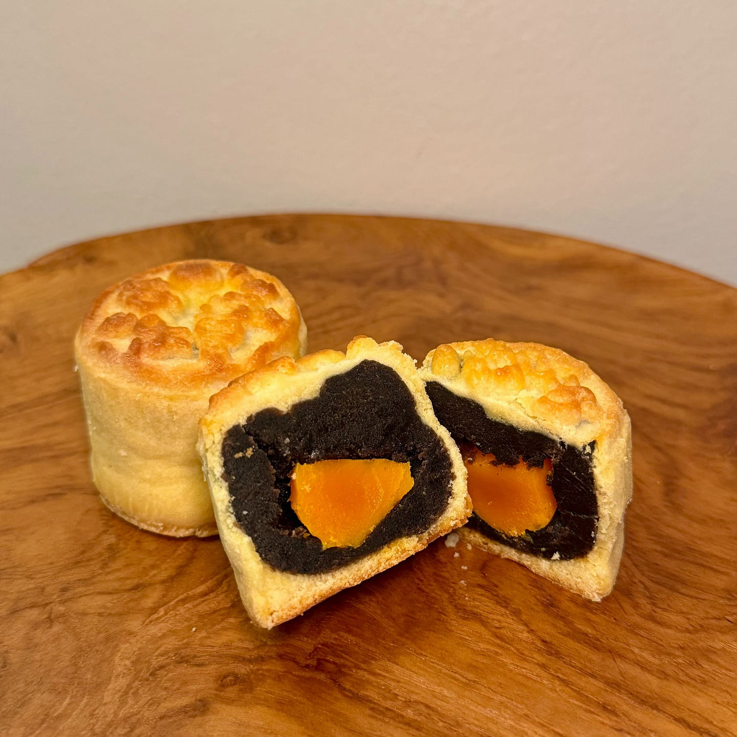 Black Sesame Salted Egg Yolk Pastry 3pcs 1 each