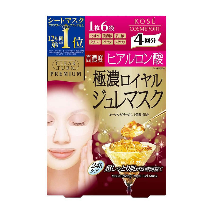 コーセー クリアターン プレミアム ロイヤルジュレマスク (ヒアルロン酸) 4回分 1 箱