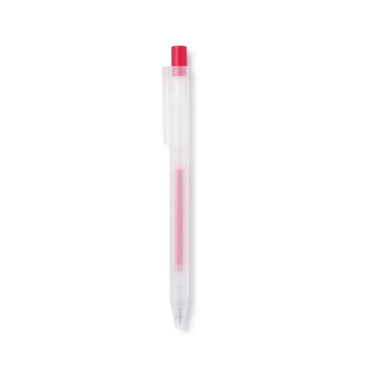 Muji Red Retractable Smooth Gel Pen