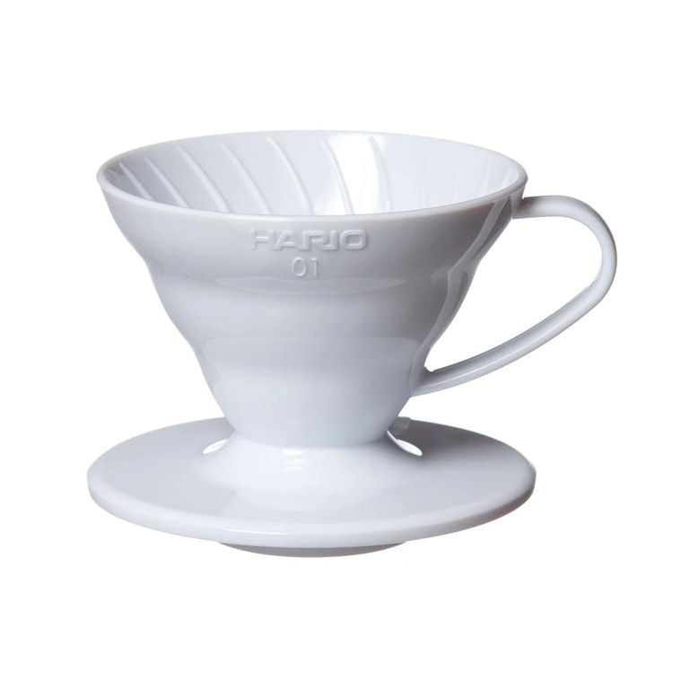 Hario V60 Coffee Dripper Size 01 White (Plastic) 1 count