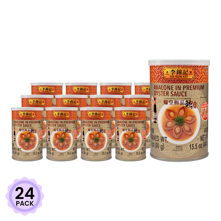 李锦记 开盖即食 蚝皇极品鲍鱼 15.5 盎司*24 包