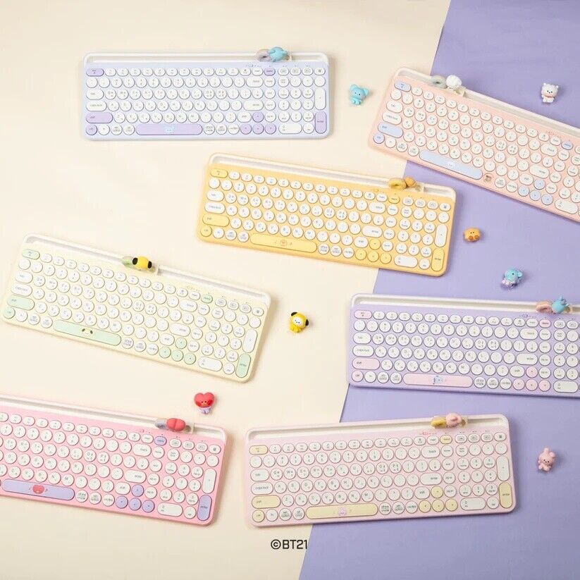 BT21 MININI multi-pairing wireless keyboard by BTS Cooky - Weee!